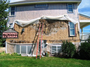 affordable dry rot siding repair contractors with logo